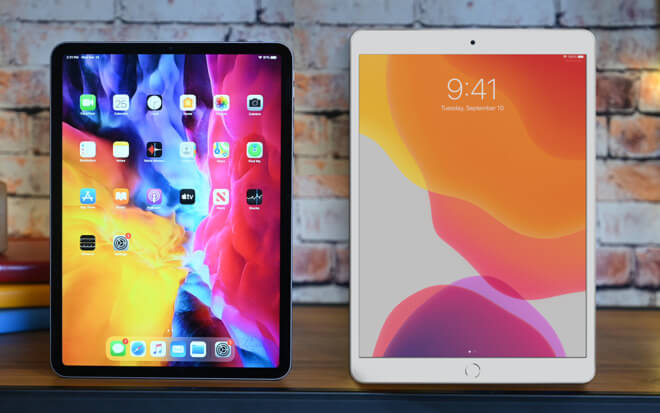 2020 iPad Pro (слева) и iPad Air (справа)