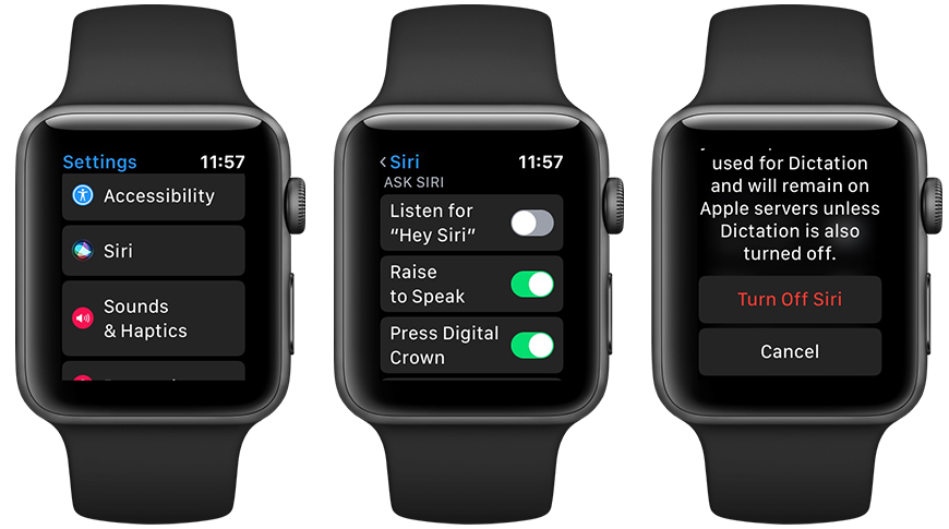 Как отключить Siri на Apple Watch