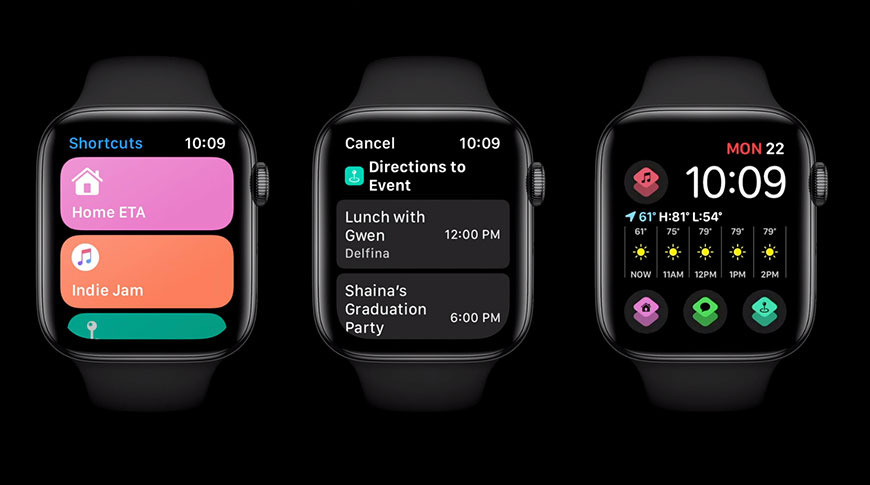Ярлыки могут запускаться локально на Apple Watch в watchOS 7