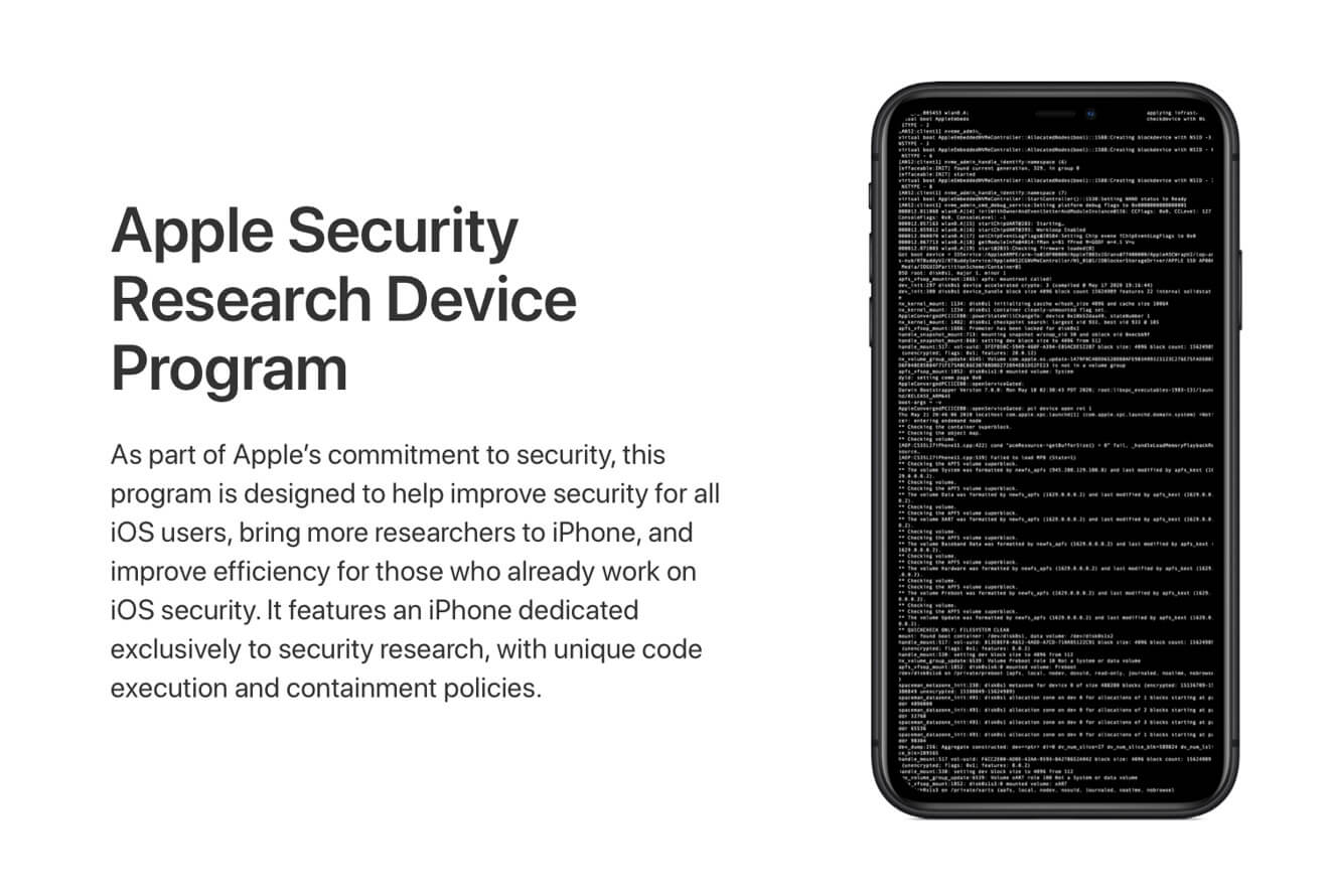 Apple теперь предоставляет взломанные iPhone в программе Apple Security Research Device Device