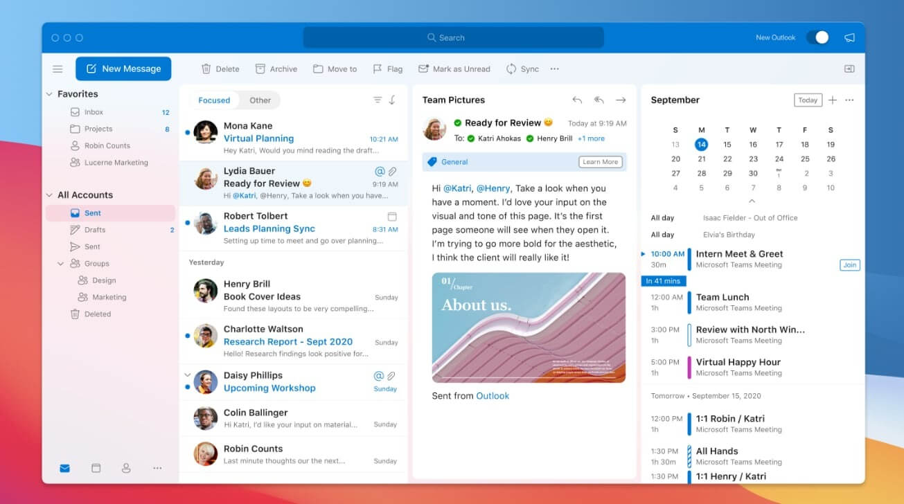 Microsoft обновляет Outlook для Mac с новым дизайном, улучшенным просмотром почты
