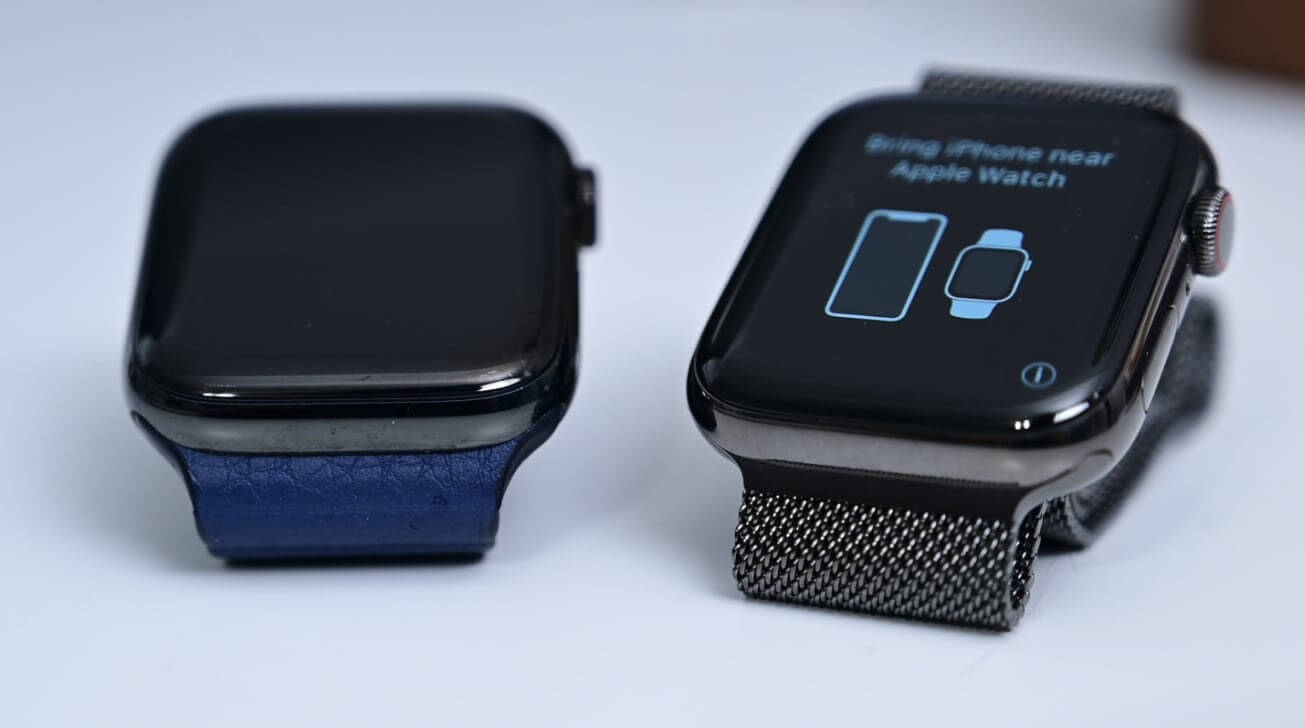 Для сравнения: Apple Watch Series 6 Graphite и Apple Watch Series 5 Space Black