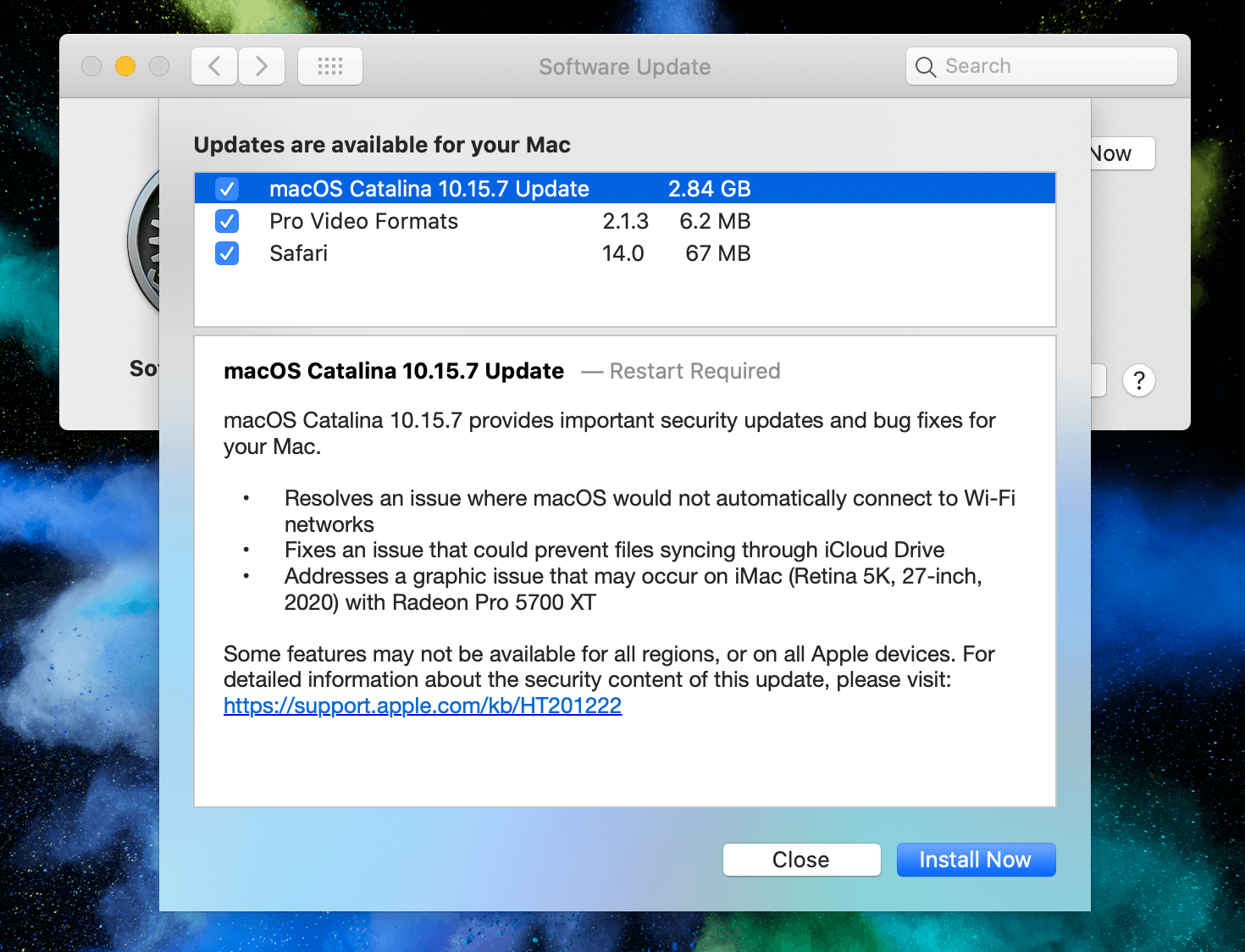 Apple выпускает macOS Catalina 10.15.7 с исправлениями ошибок, связанных с производительностью графического процессора WiFi и iMac, и многое другое