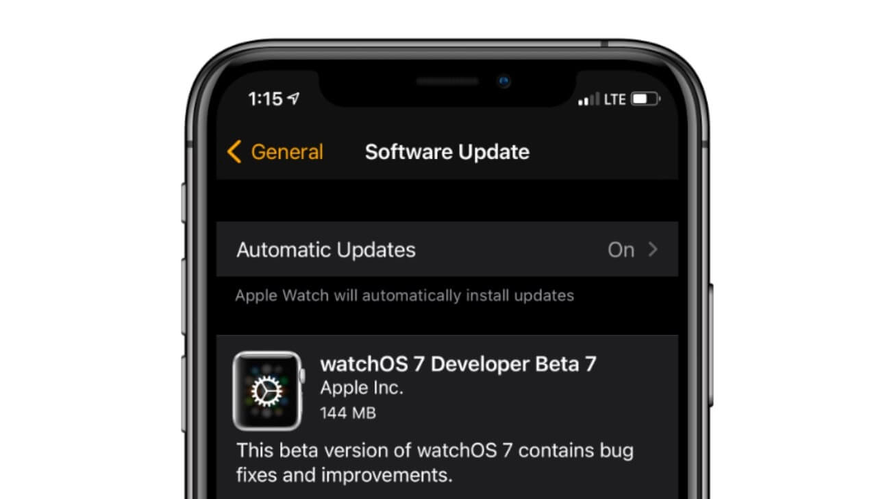 Apple выпустила седьмую бета-версию для разработчиков watchOS 7