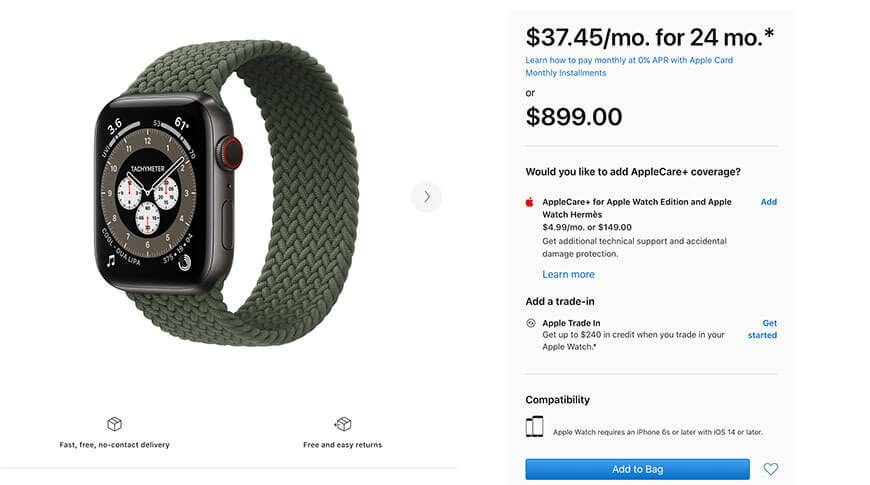 Apple Watch теперь имеют право на финансирование Apple Card