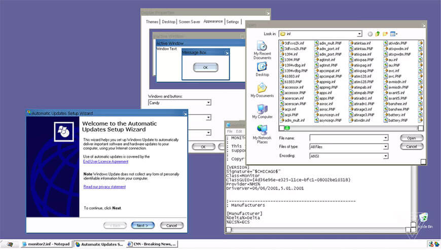 Экспериментальная тема Windows XP адаптирована к пользовательскому интерфейсу Mac Aqua