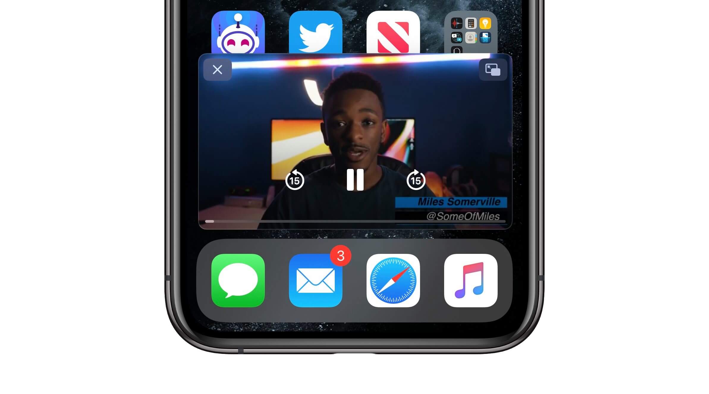 iOS 14: как выполнять многозадачность видео «Картинка в картинке» на iPhone