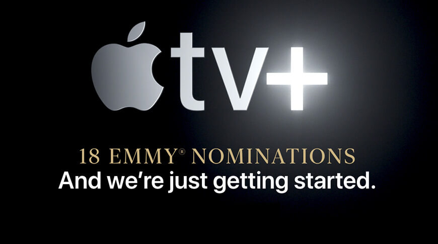 На домашней странице Apple отмечены номинации Apple TV + Emmy