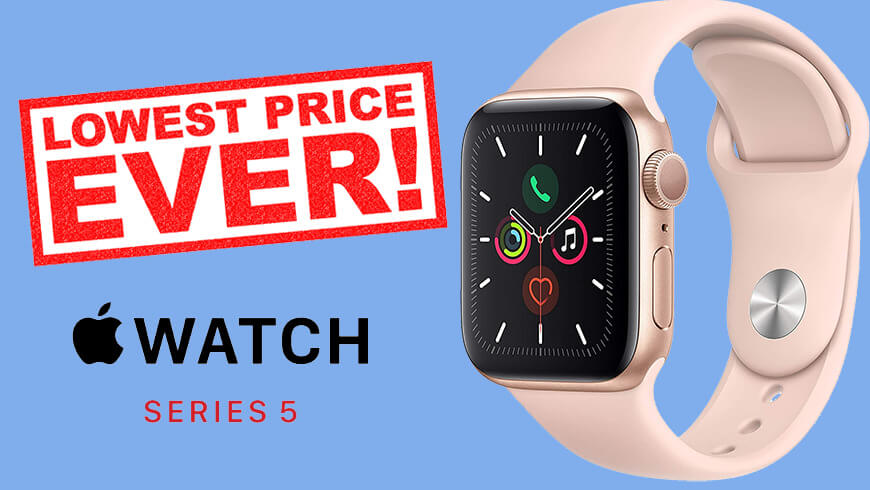 Самая низкая цена: Apple Watch 5 стоит 299 долларов на Amazon (скидка 130 долларов)