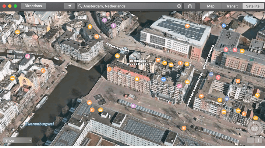 У Apple Maps теперь есть 3D-изображения в Амстердаме, информация о транспорте в Португалии
