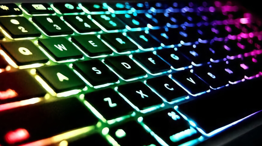 На клавиатуре True Tone для MacBook Pro может использоваться несколько светодиодов