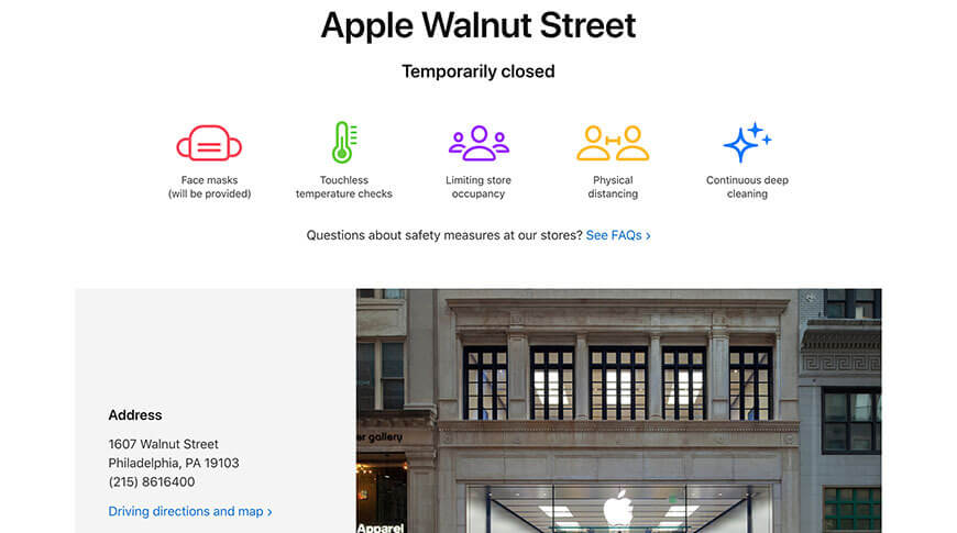 Apple временно закрывает магазин в Филадельфии из-за протестов