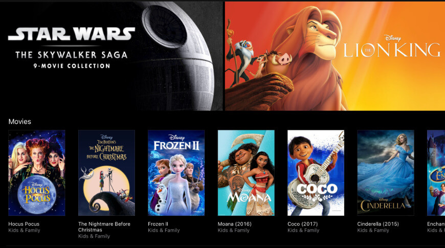 Фильмы Disney появляются в 4K HDR в iTunes