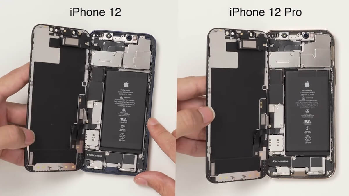 iPhone 12 и iPhone 12 Pro оснащены одинаковым аккумулятором емкостью 2815 мАч