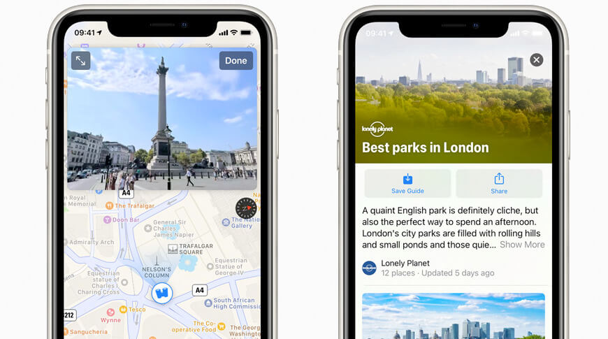Великобритания и Ирландия получают Apple Maps Look Around, велосипедные маршруты
