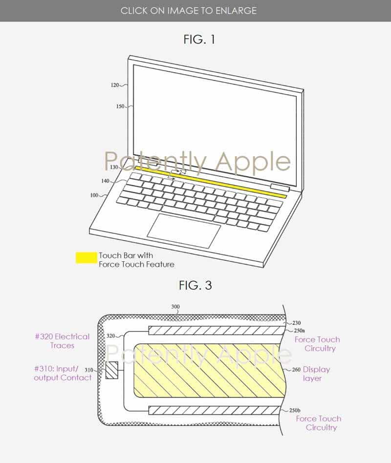 Apple запатентовала новую сенсорную панель MacBook с технологией Force Touch