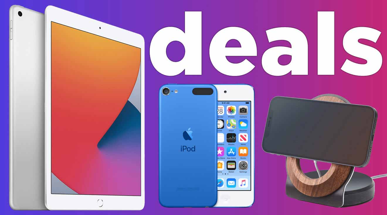 Недорогие предложения: iPad за 299 долларов, дешевый iPod touch за 149 долларов, скидка 20% на подставку для зарядки MagSafe.