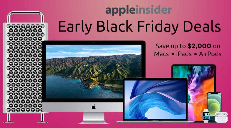 Ранняя распродажа в Черную пятницу дает скидку до 2000 долларов на Mac, iPad, AirPods и часы Apple