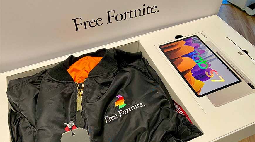Epic и Samsung отправляют лидерам мнений пакет услуг «Free Fortnite» с курткой и Galaxy Tab S7