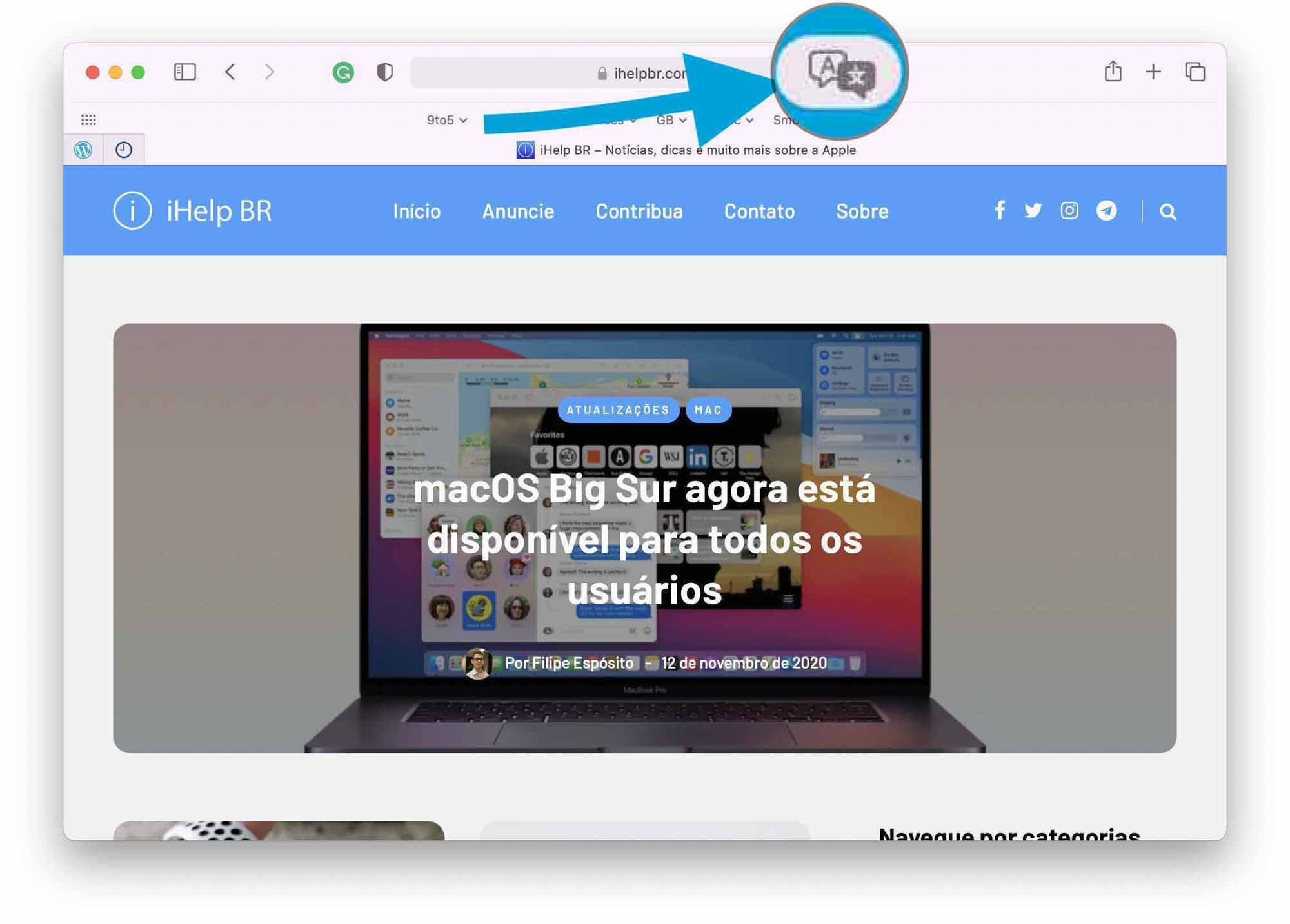 Как переводить веб-сайты с помощью Safari на Mac