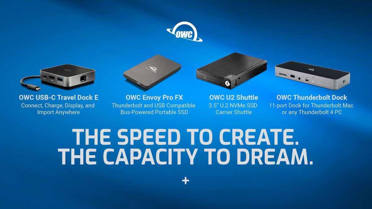 OWC представляет обновленную док-станцию ​​Thunderbolt Dock, Envoy Pro FX SSD, USB-C Travel Dock и U2 Drive Shuttle