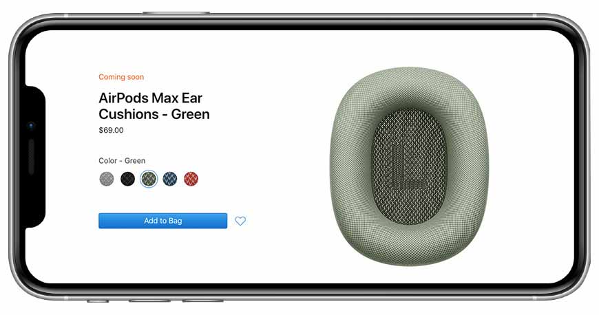 Apple продает амбушюры для AirPods Max отдельно