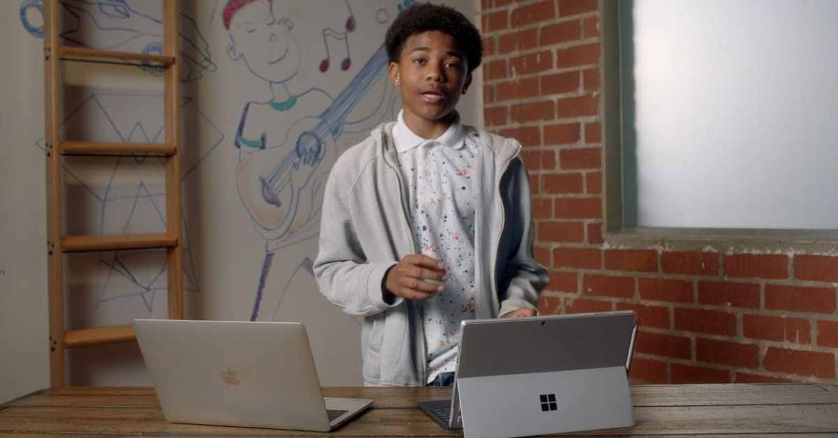 Видео: Microsoft делает снимки на MacBook Pro от Apple в новой рекламе Surface Pro 7