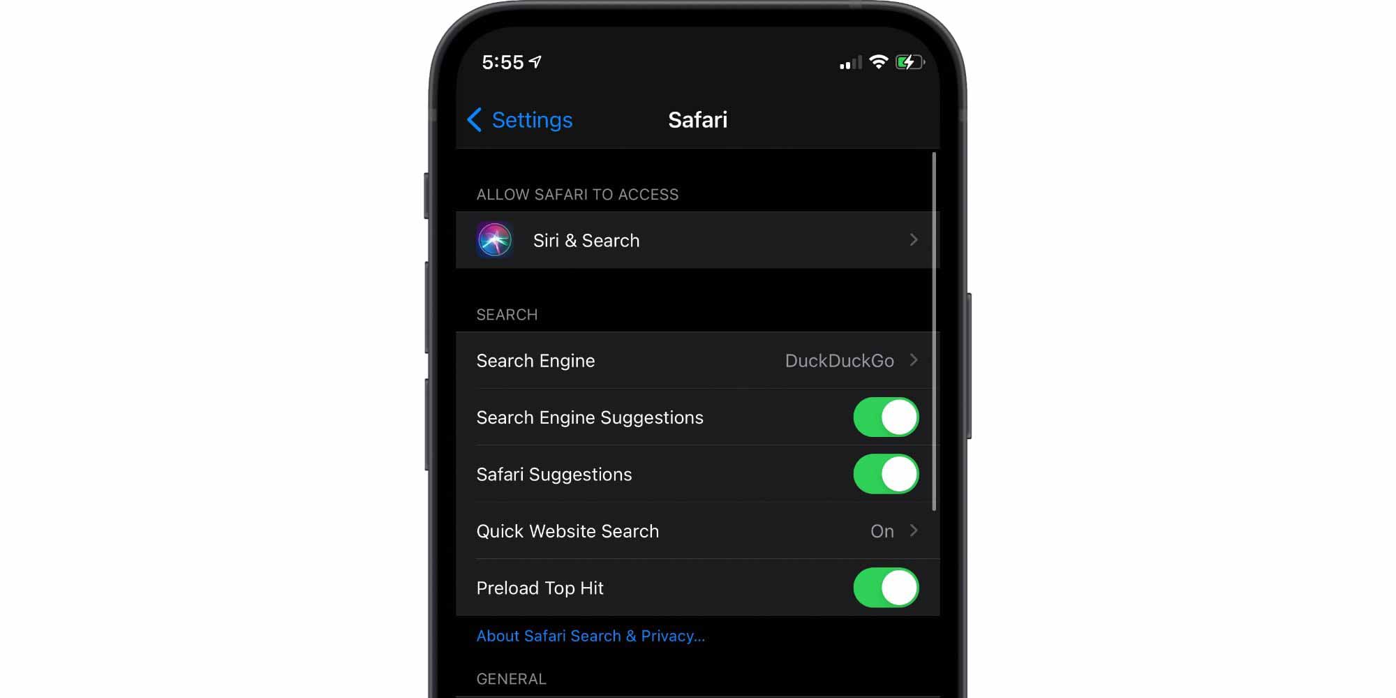 DuckDuckGo iOS Safari Поиск по умолчанию