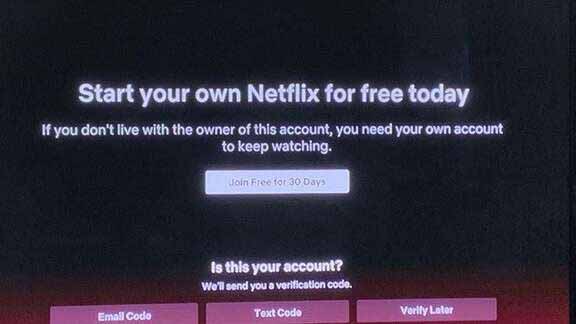Netflix просит заемщиков паролей получить свои собственные учетные записи в новом тесте