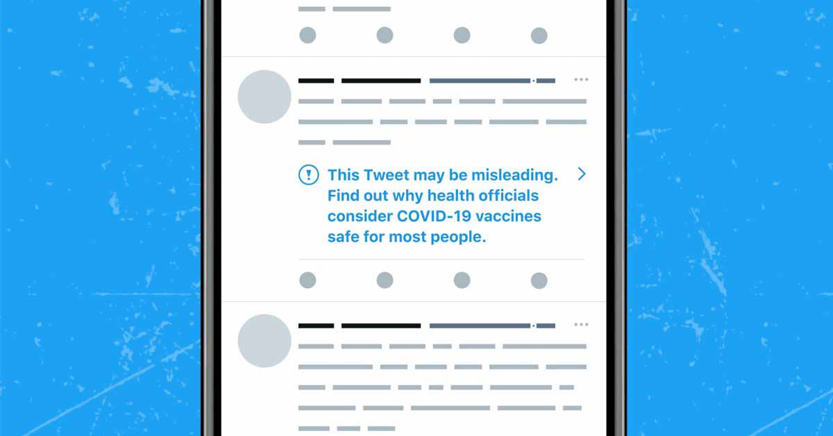 Twitter теперь маркирует твиты дезинформацией о COVID-19