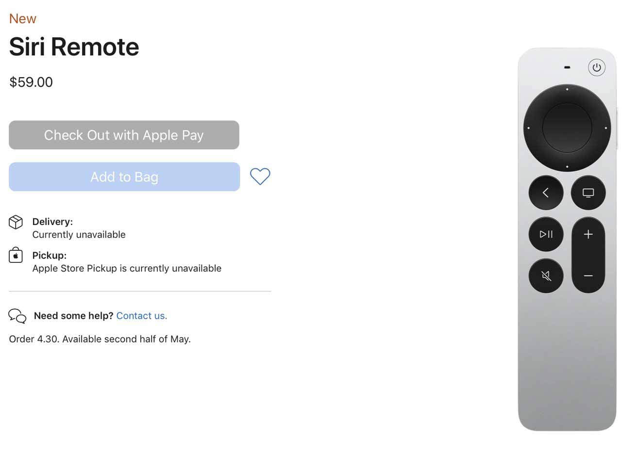 Новый пульт Siri Remote 2-го поколения от Apple, обратно совместимый со старыми телевизорами Apple TV, доступен за 59 долларов.