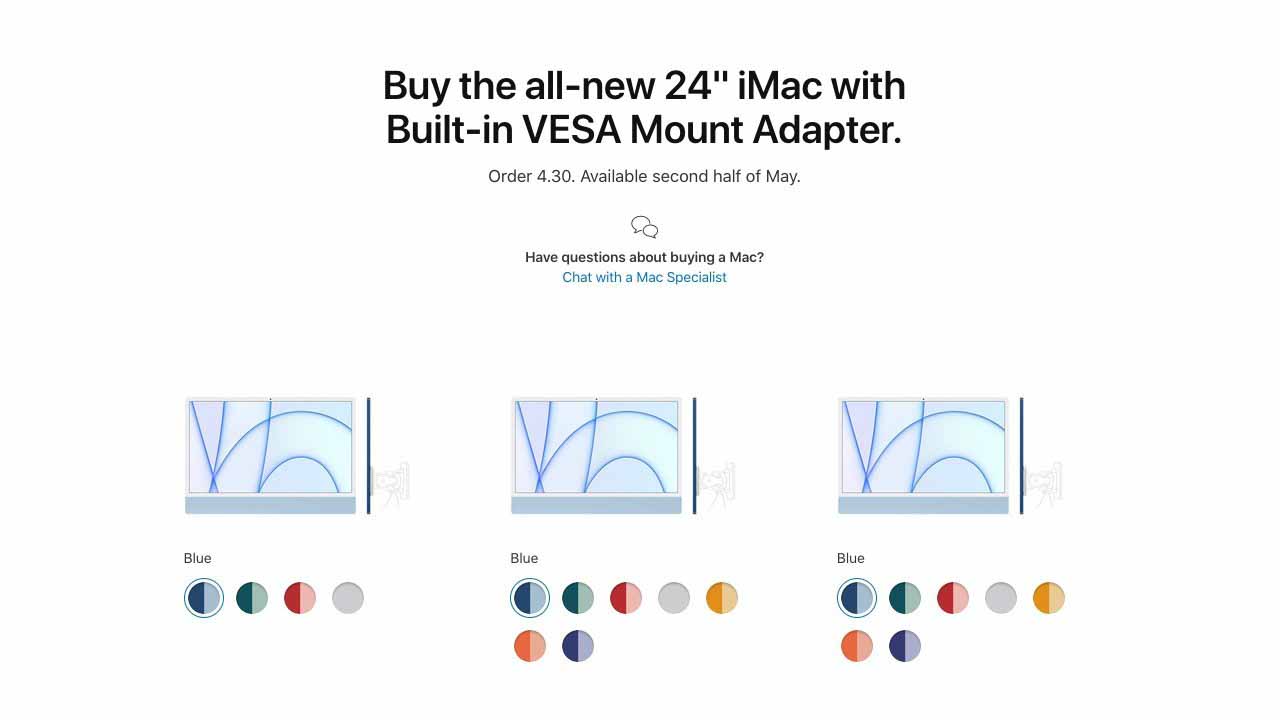 Если вы планируете использовать новый iMac M1 с креплением VESA, убедитесь, что покупаете правильную модель.