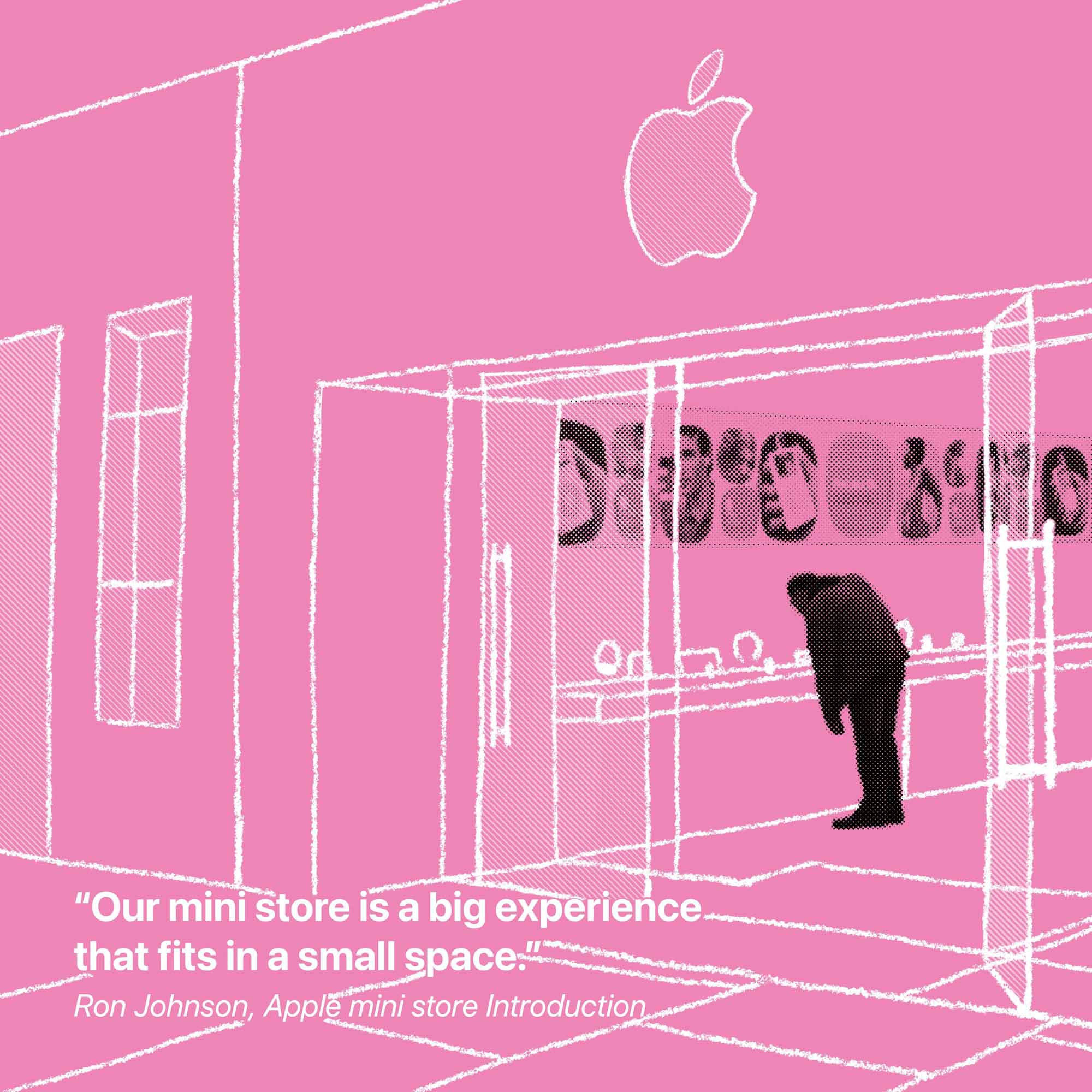 "Наш мини-магазин - это большой опыт, который уместится на небольшом пространстве."  Рон Джонсон, мини-магазин Apple Введение