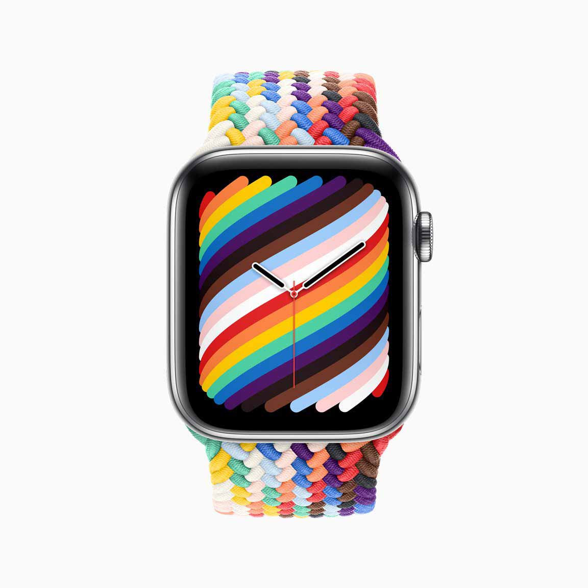 Apple представляет два новых ремешка и циферблат Apple Watch Pride