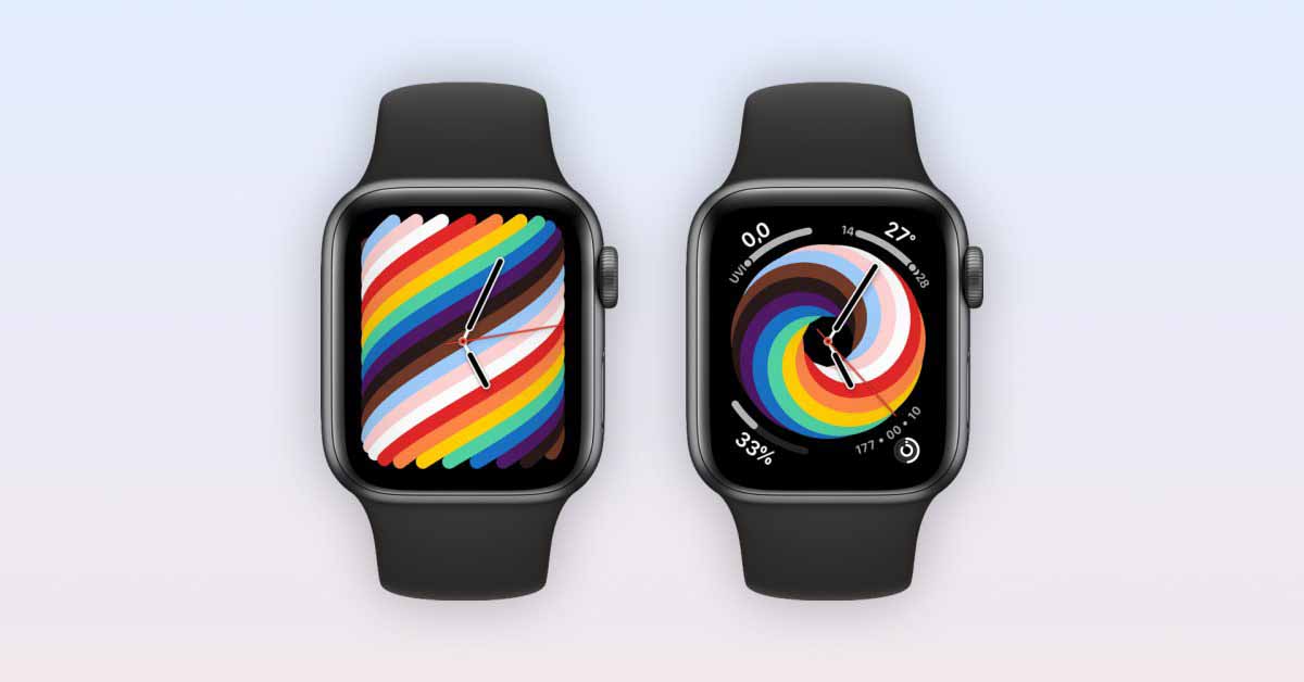 Галерея: вот первый взгляд на новый циферблат Apple Watch 2021 года Pride Woven