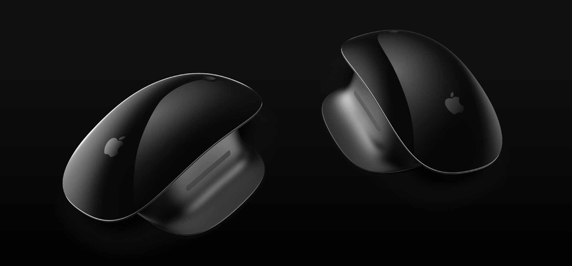 Концепция Apple Pro Mouse: двусторонний дизайн, боковая панель Taptic