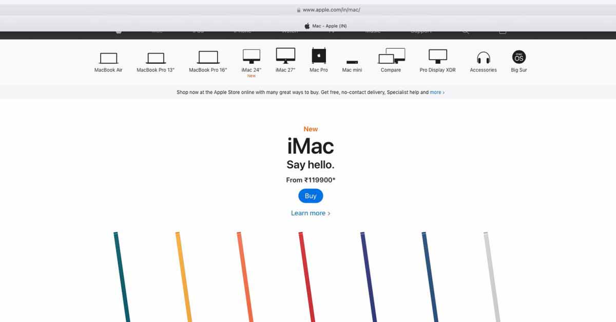 Продажи Mac в Индии утроились после открытия онлайн-магазина Apple Store