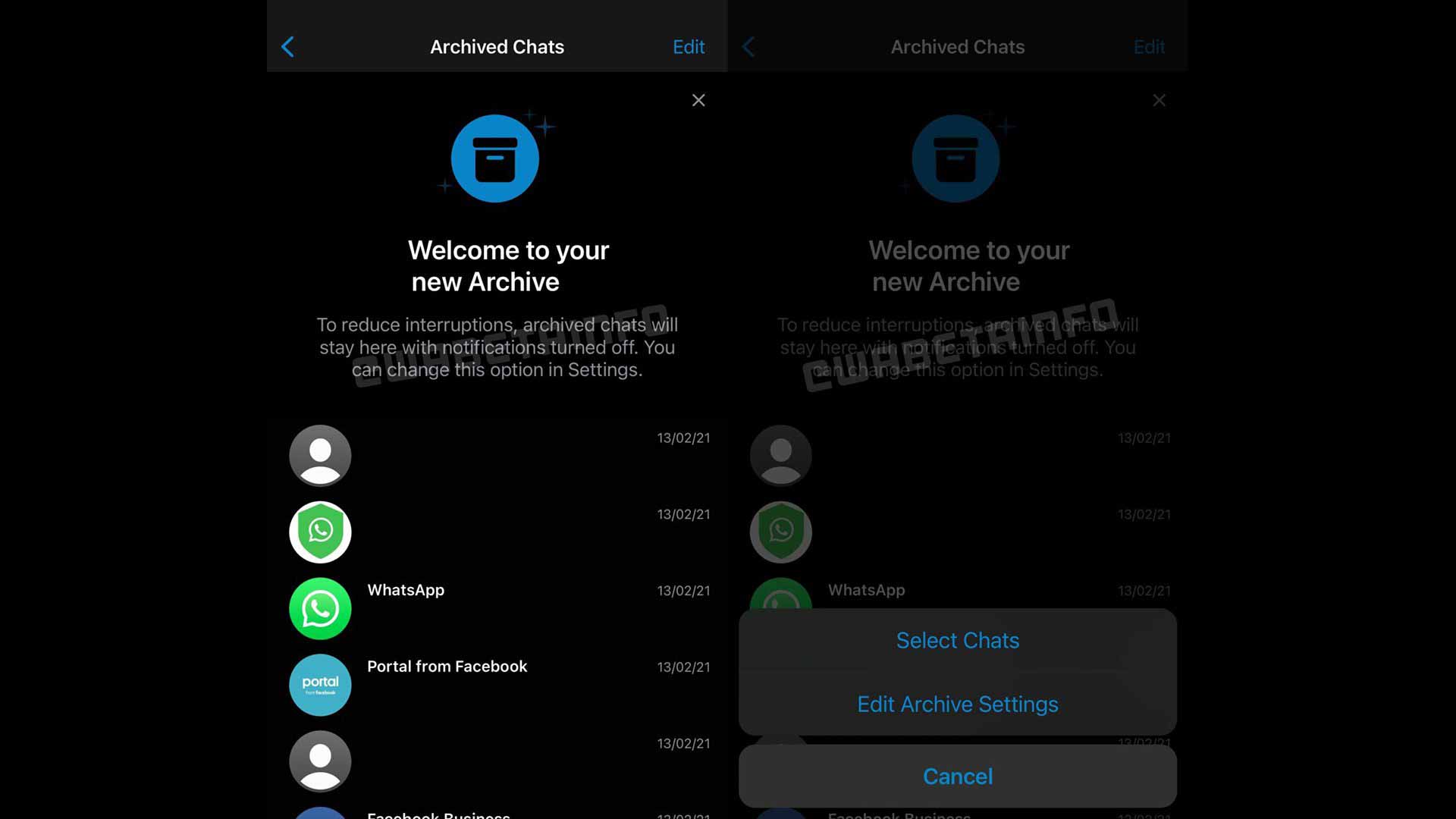 WhatsApp для iOS работает над новой вкладкой Архивированные чаты
