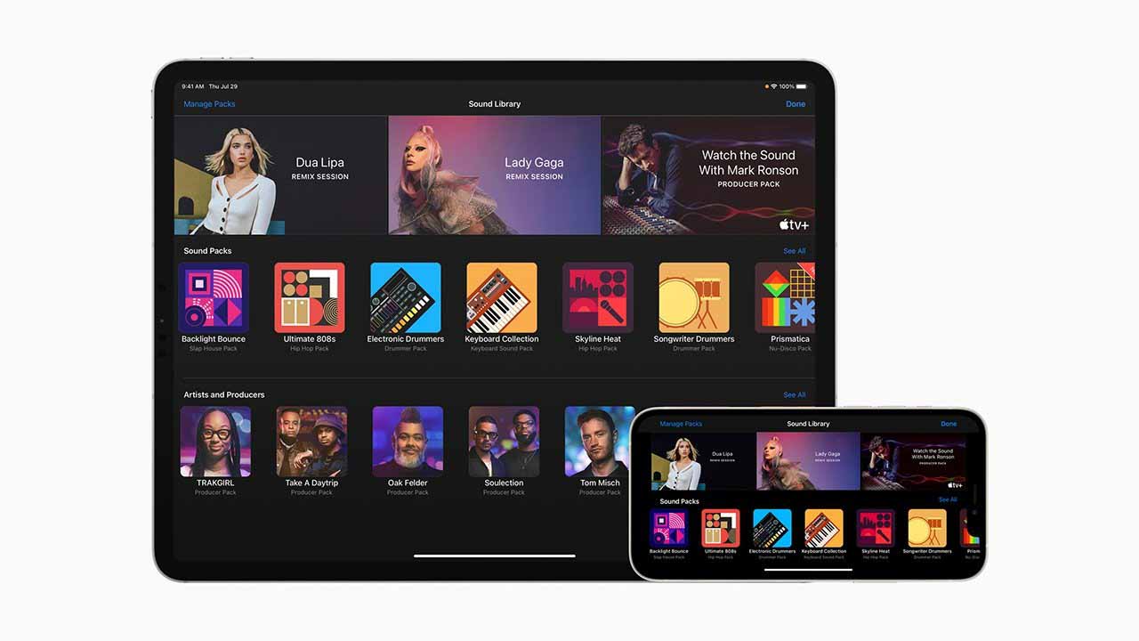 Apple обновляет GarageBand, добавляя звуковые пакеты от ведущих исполнителей и продюсеров