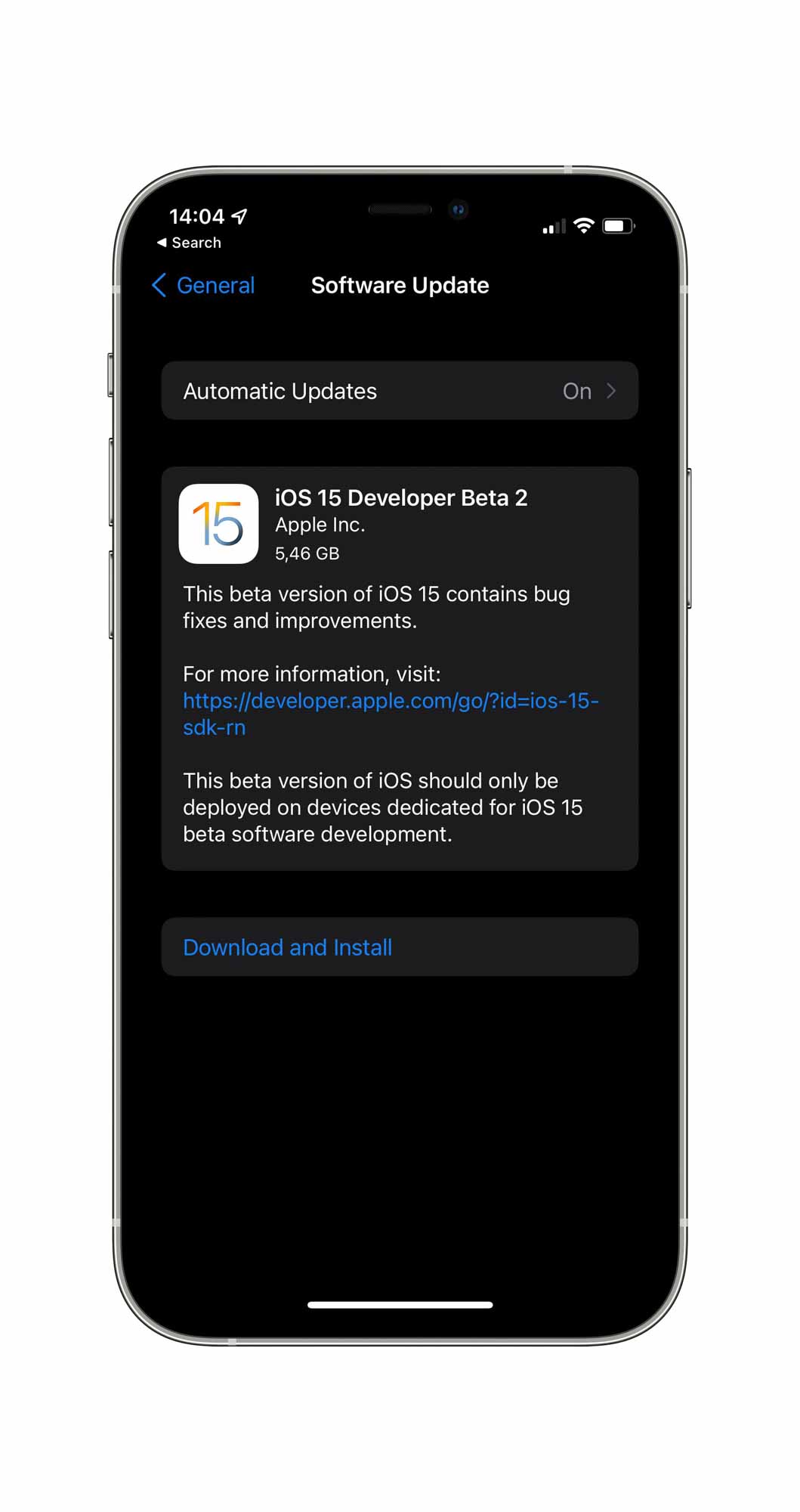 Apple выпускает обновленную сборку iOS 15 beta 2 для разработчиков