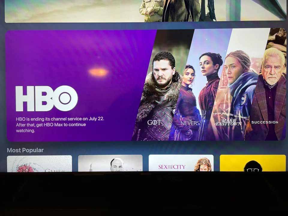 HBO официально закрывает свой канал Apple TV Channel, перекрывая доступ к HBO Max для некоторых пользователей