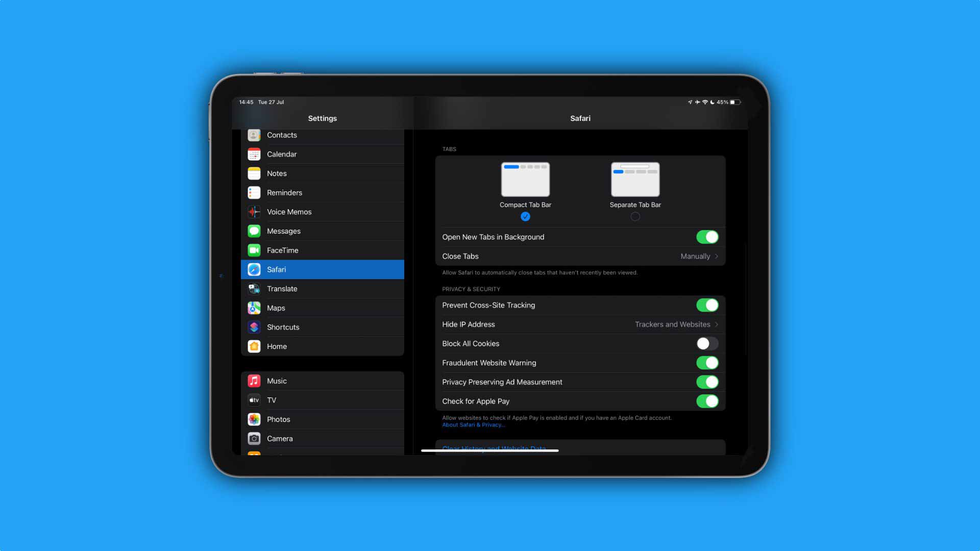 iPadOS 15 beta 4 обновляет Safari с дизайном в стиле Монтерея, новая опция в настройках