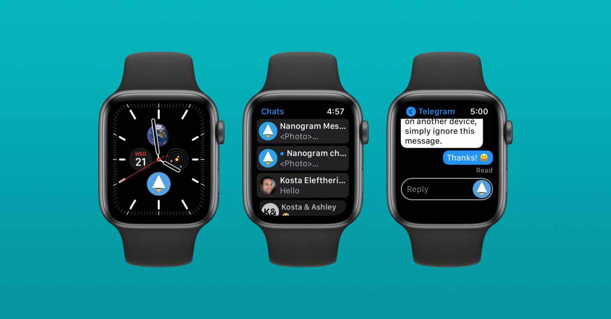 «Nanogram Messenger» — все возможности Telegram на ваших Apple Watch