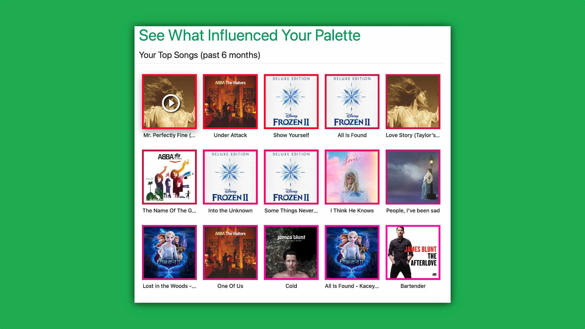 Раскройте свой музыкальный вкус в цветах с Spotify Palette