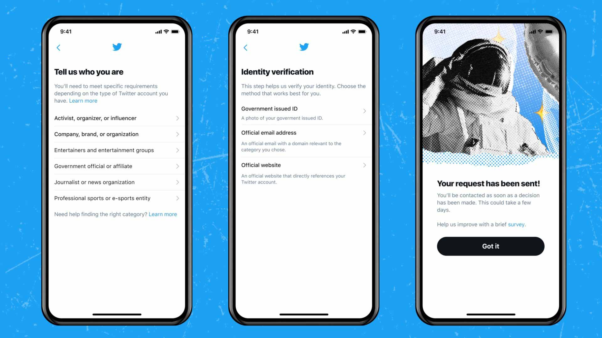 Twitter, чтобы дать дополнительные разъяснения о своей программе проверки и критериях