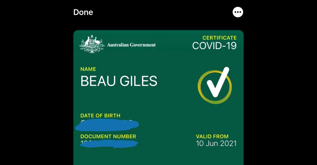 Австралийцы теперь могут добавить сертификат вакцины COVID-19 в Apple Wallet