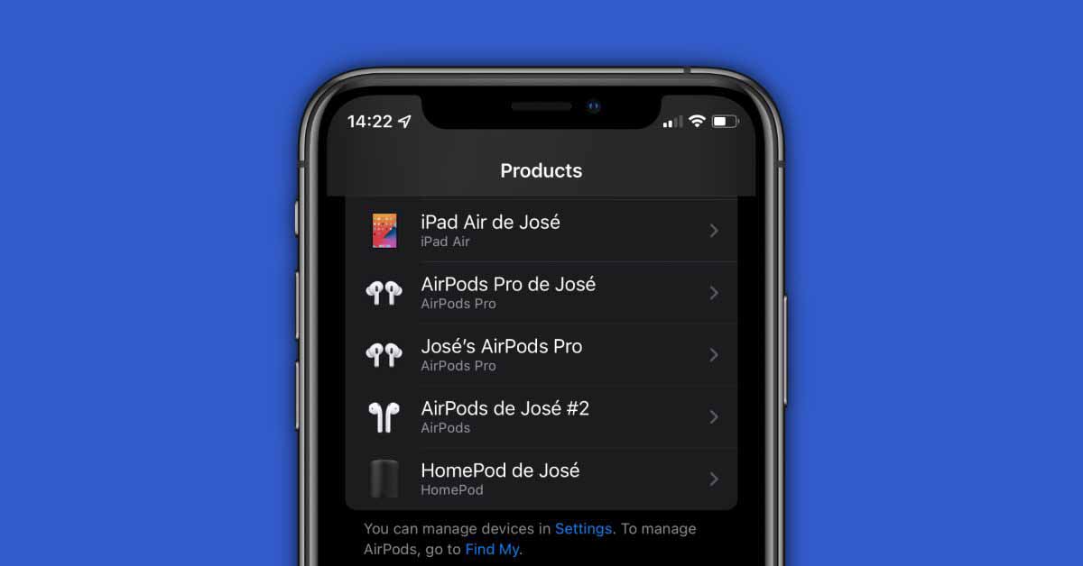 Приложение Apple Support для iOS добавляет сопряженные AirPods в ваш список устройств