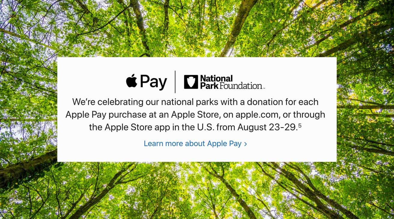 Продажи Apple Store через Apple Pay привлекают средства для Фонда национальных парков