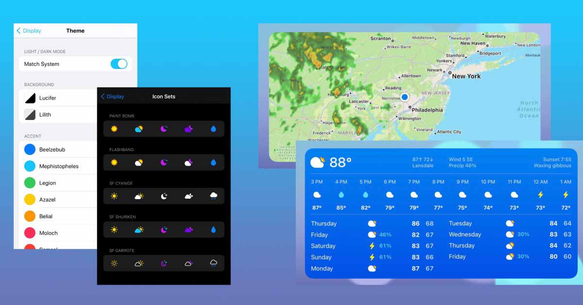 Carrot Weather для iOS 15 с виджетами XL для iPad, темами и многим другим