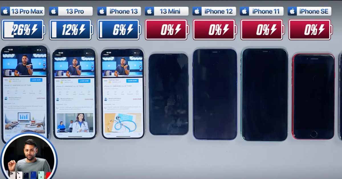 iPhone 13 Pro Max установил рекорд в стресс-тесте аккумулятора смартфона — почти десять часов непрерывного использования